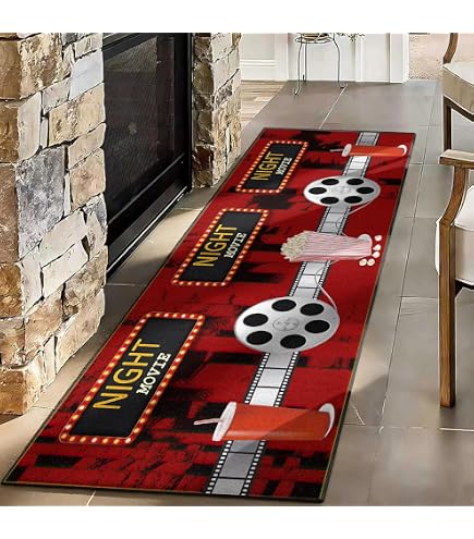 Amazon.com: Soft Area Rugs Vintage Movie Theater Rugs Large Non